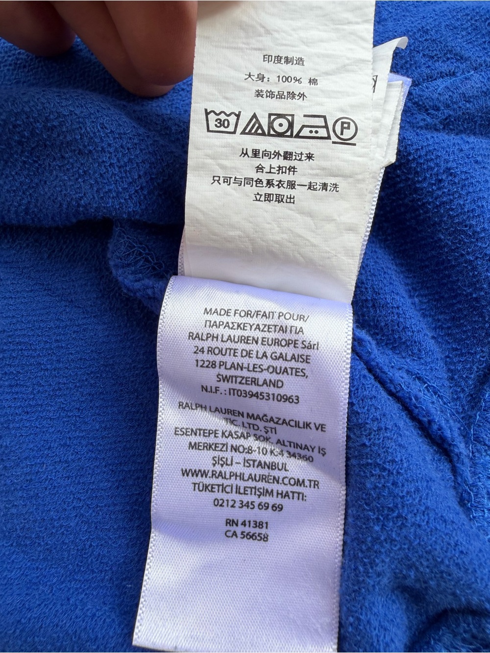 Polo Ralph Lauren Big Pony Boys Hoodie Royal Blue Full Zip Size L 14-16 - Picture 7 of 11